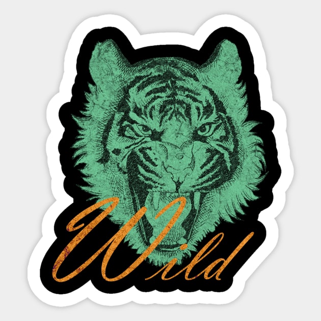 Artistic tiger head Sticker by JKAN